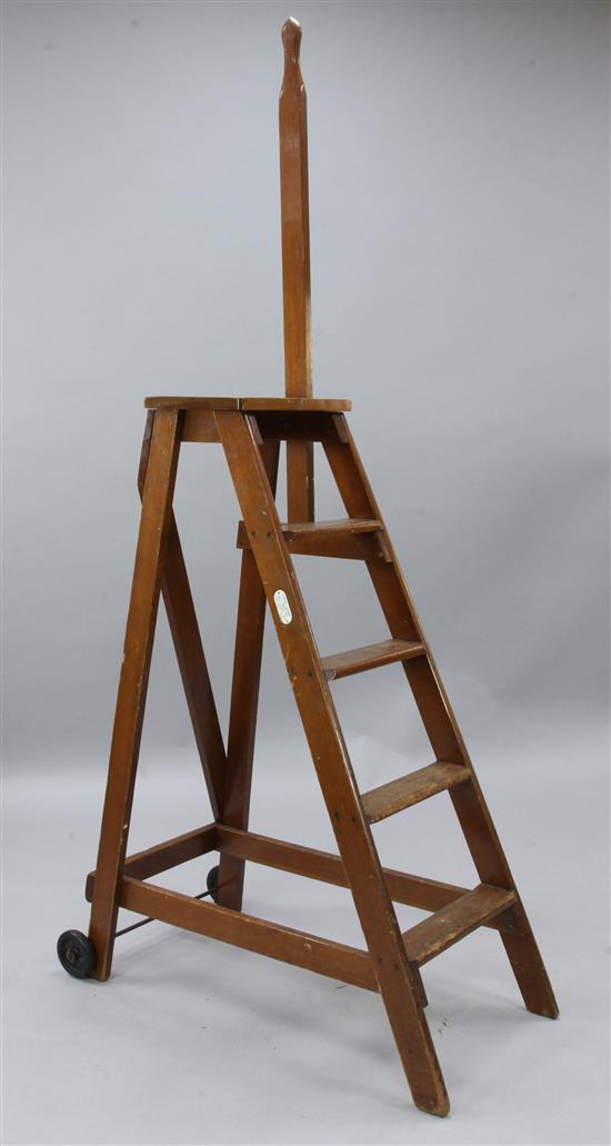 A set of Slingsby pine steps, H.6ft 6in.